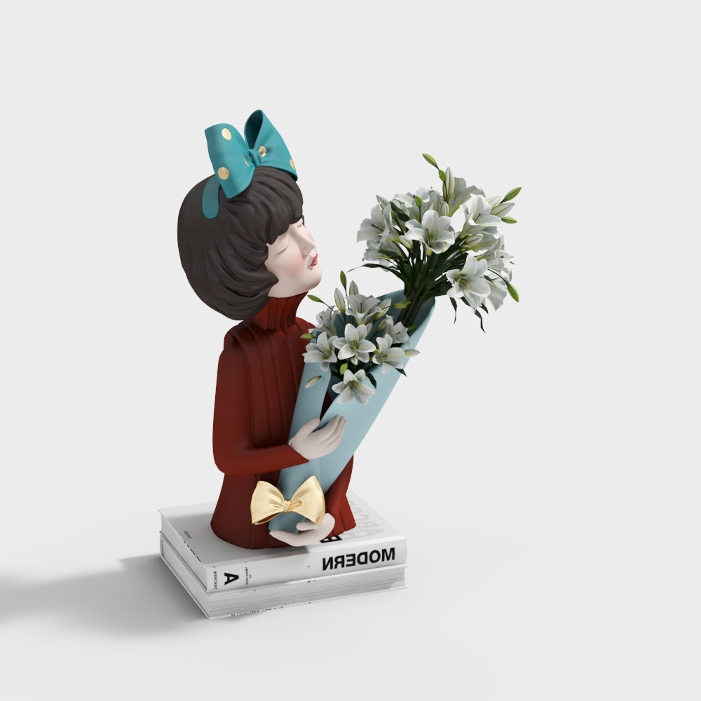 Floral Whisper Girl 3D model