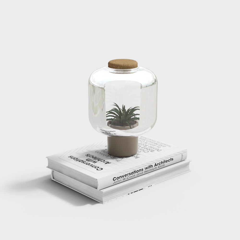 Modern character ornaments glass bottle