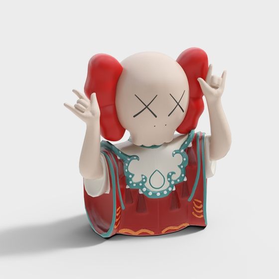 Kaws-Inspired 3D Model for Creative Projects
