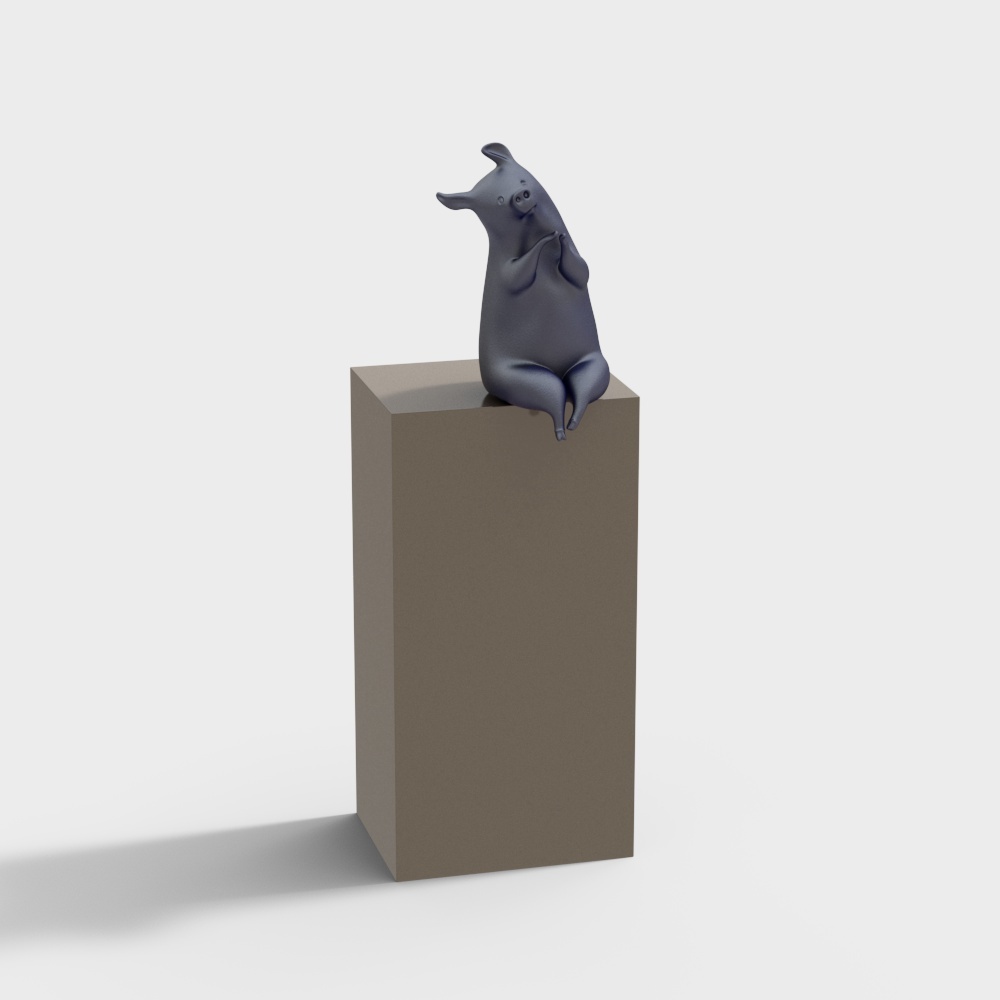 Modern sculpture bamboo rat ornament