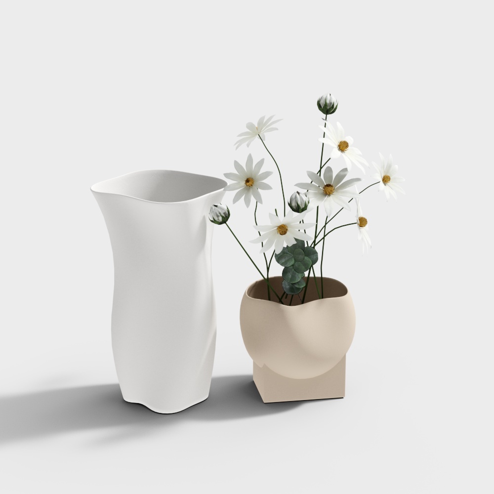 Streamlined Vase 3D model - Elegant Artistry