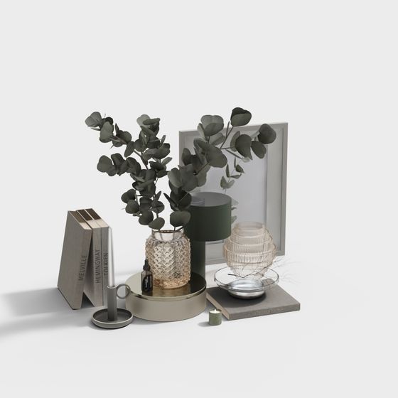 Stylish Urban Green Plant Decor 3D model