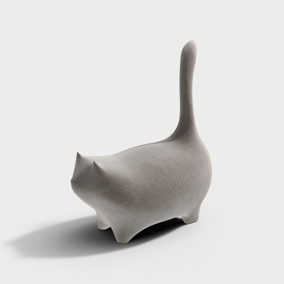 Low Polygon Cat 3D Model for Creative Projects