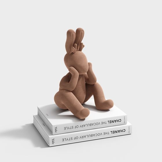 Thoughtful Rabbit 3D model for Creative Designs