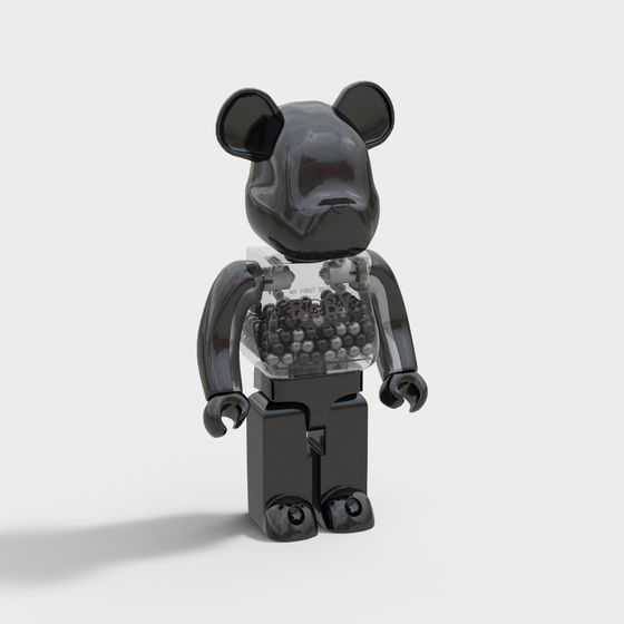 Stylish Sphere Bear 3D model
