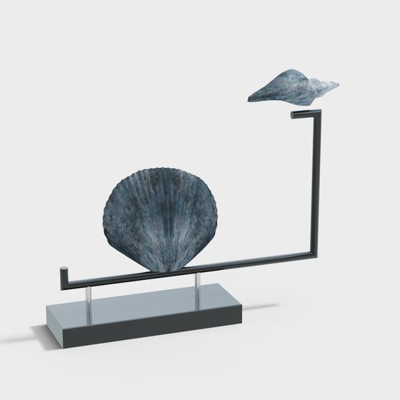 Artful Shell Balancer 3D model for Creative Use