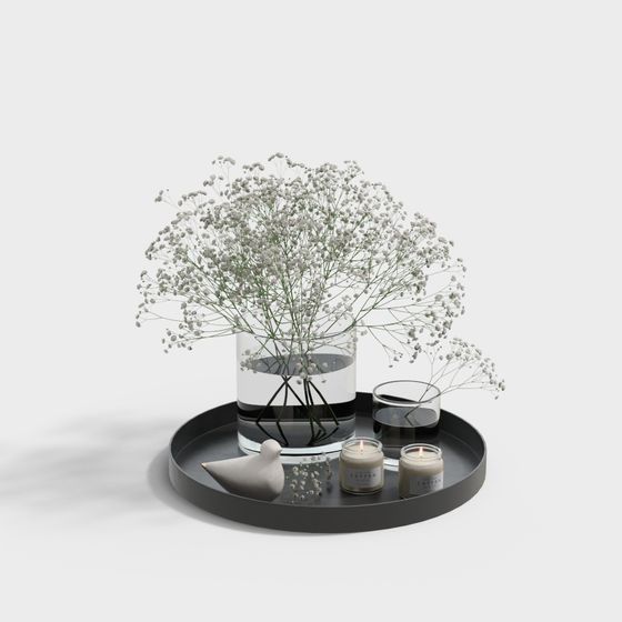 Elegant Flower Stand 3D model