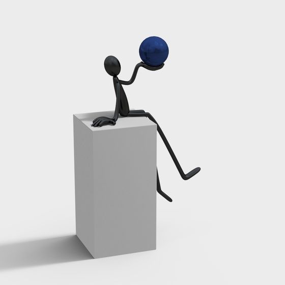 Balance 3D Model - Minimalist Low-Poly Design