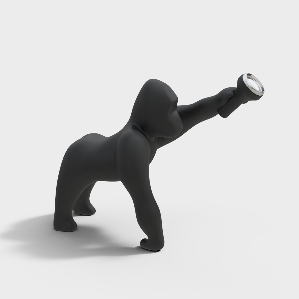 Explorer Low-Poly 3D Model – Sleek Black Design