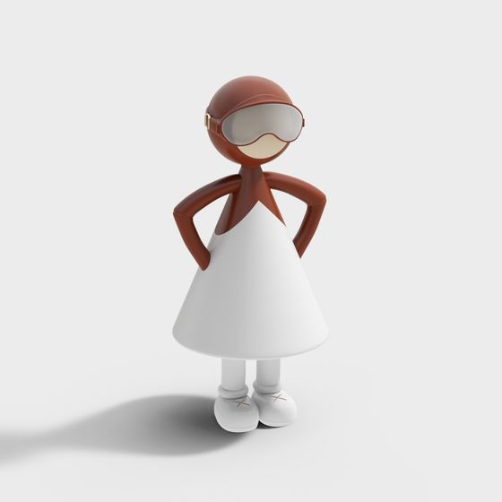 Futuristic Flight Girl 3D model