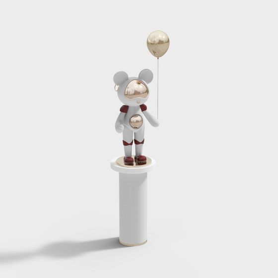 Balloon Bear Low-Poly 3D model