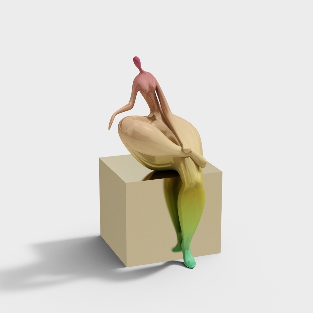 Abstract Dancer 3D Model