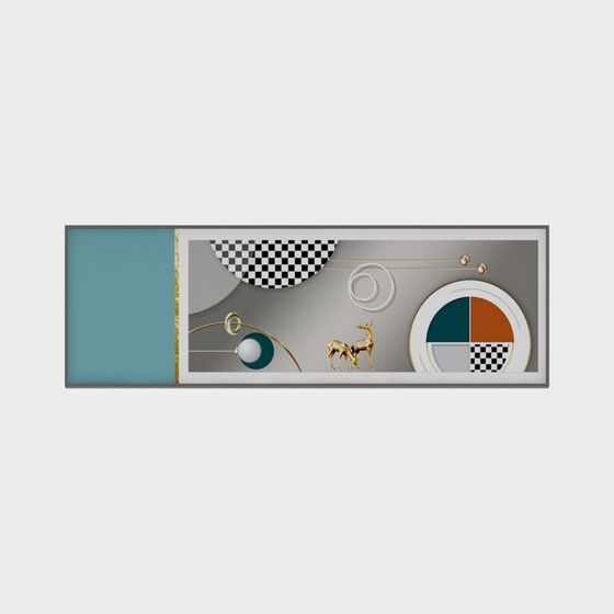 Abstract Geometric Frame 3D model for Creative Spaces