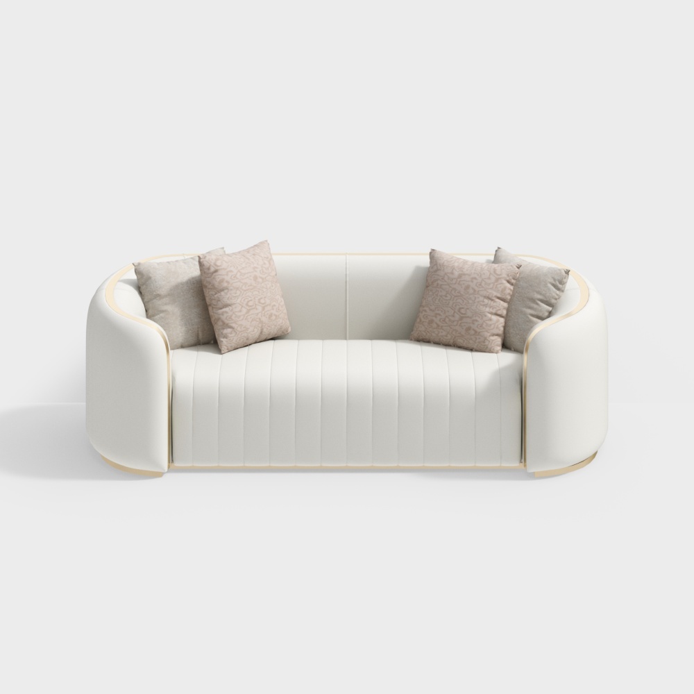 Modern light luxury style leather sofa three-seater CX2177-1-D3