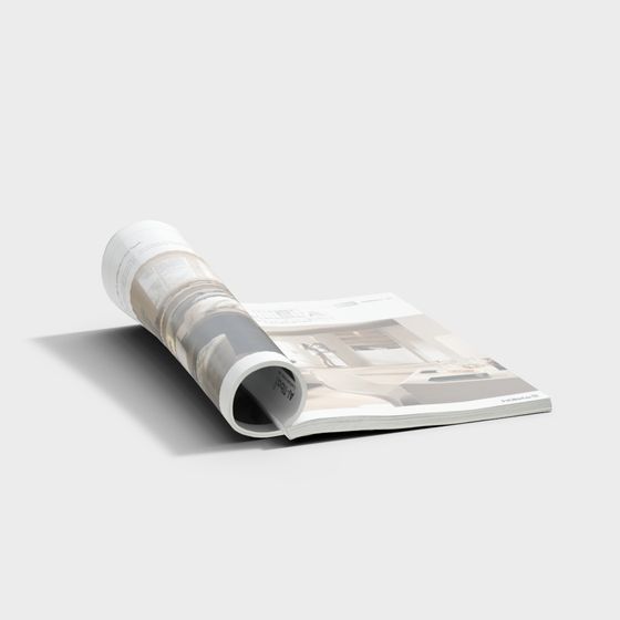 Rolled Magazine 3D Model