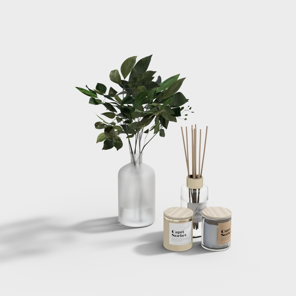 Indoor Aroma Corner 3D Model – Elegant Scented Decor