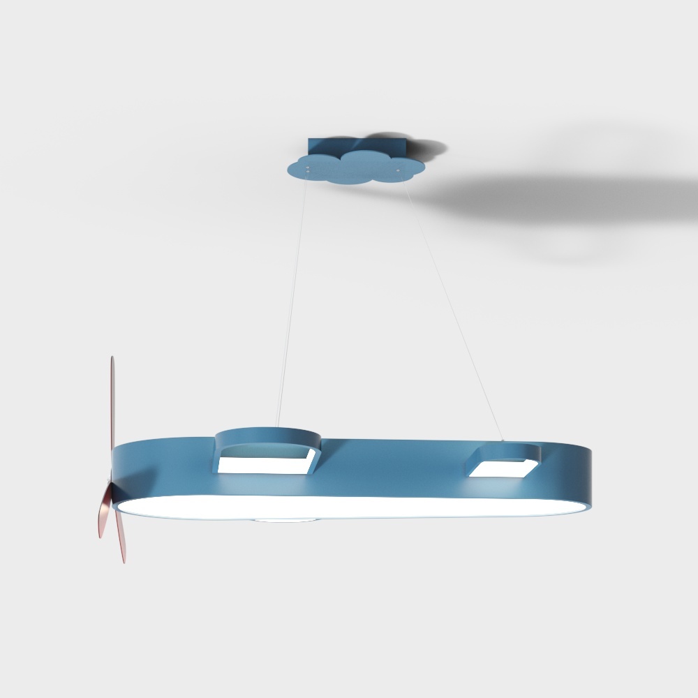 Modern children's room ceiling lamp three leaves