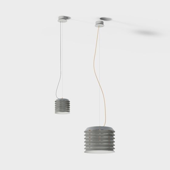 Layered Light Pendant Lamp 3D model
