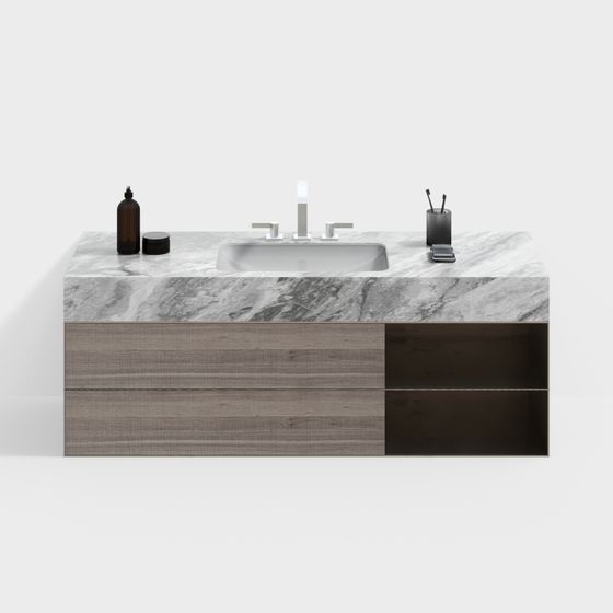 Gabinete de baño con lavamanos moderno