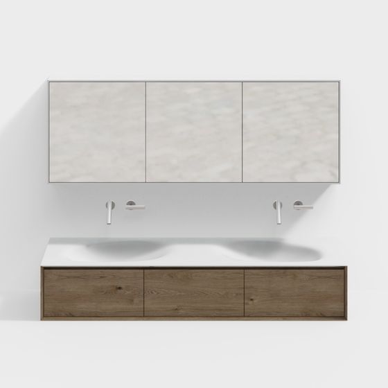 Stylish Bathroom Cabinet 3D model for Modern Spaces