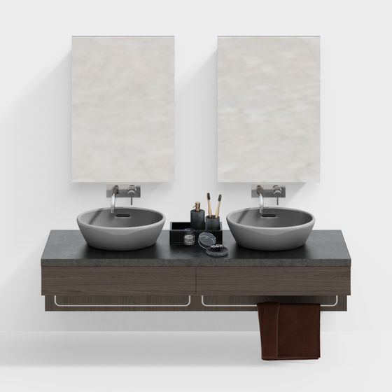 Moderne Waschbecken Badschrank