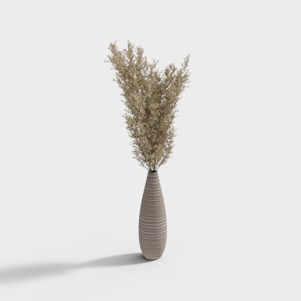 Modern glass bottle vase floral art