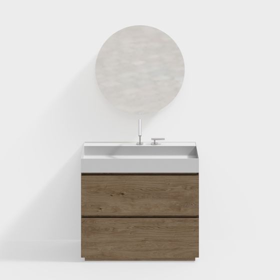 Modern Minimalist Bathroom Vanity 3D model