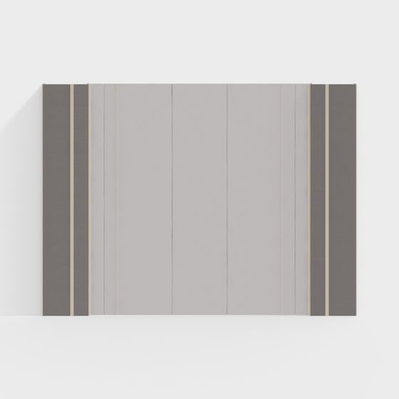 Striped Screen Divider 3D model