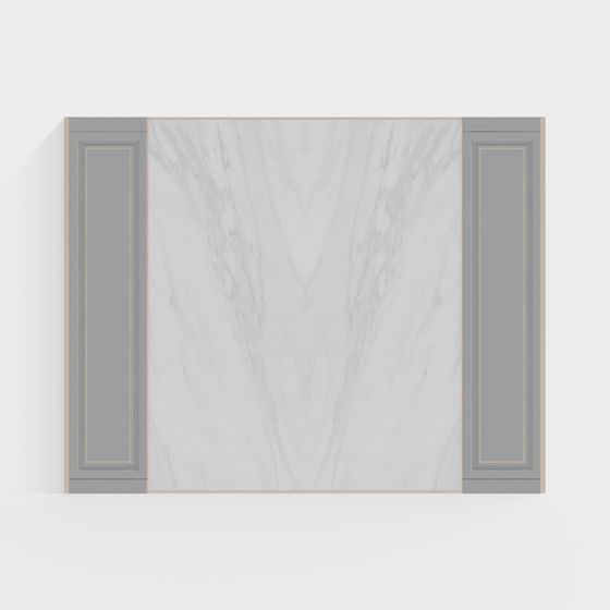 Elegant Marble Door Panel 3D model