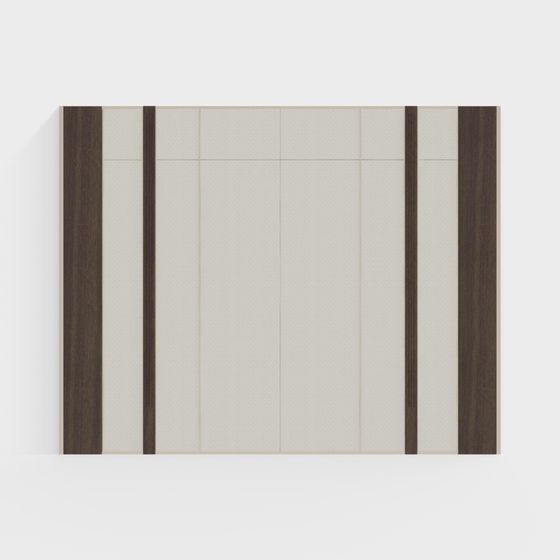 Elegant Low-Poly Modern Wall 3D model