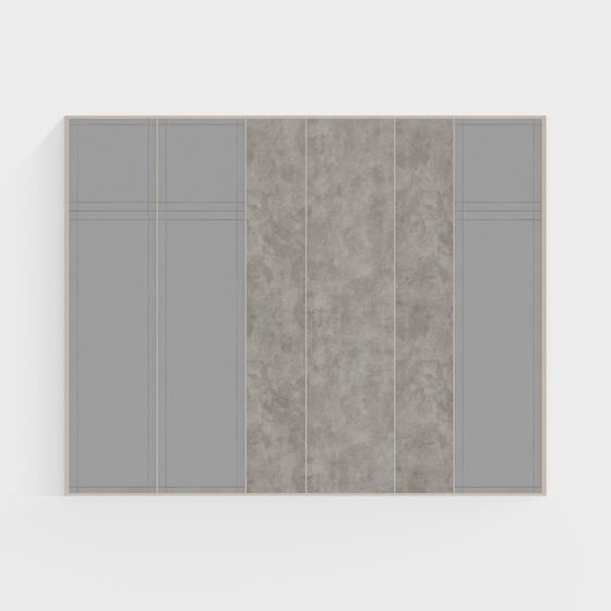 Concrete Wall Panel Door 3D model