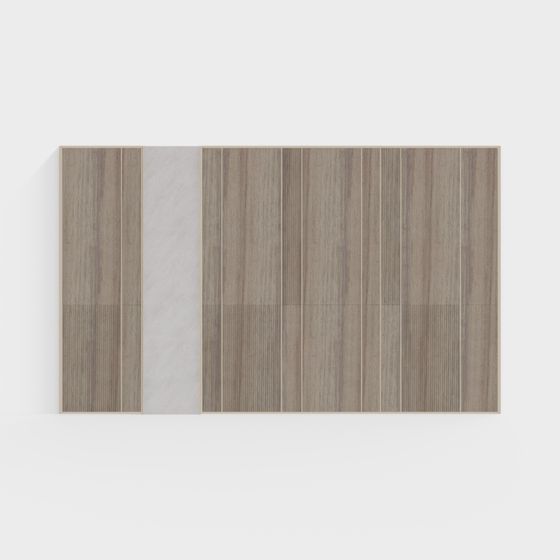Wood Grain Partition Wall 3D model