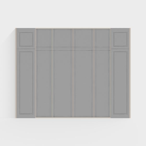 Low Poly Elegant Gray Wall 3D model