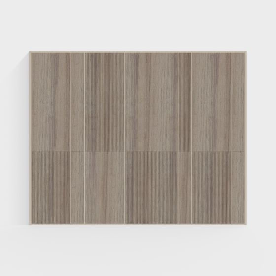Stylish Wood Grain Wall Panel 3D model