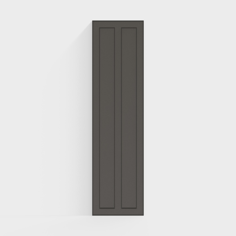 Sleek Low-Poly Door Panel 3D model