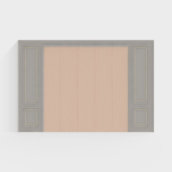 Elegant Low-Poly 3D Door Frame Model