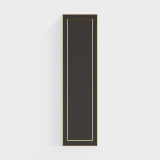 Black Panel with Gold Trim 3D model