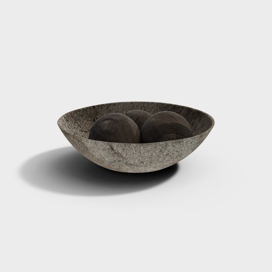Natural Stone Bowl 3D model for Creative Projects