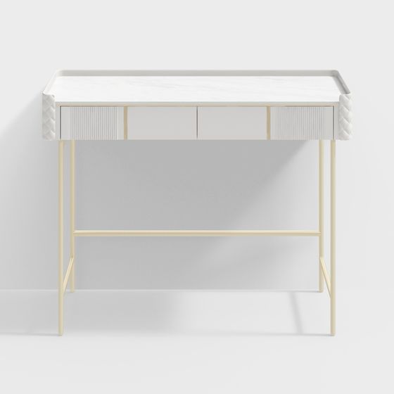 Commode en métal laqué cuir ardoise 1m - BSVZBS308