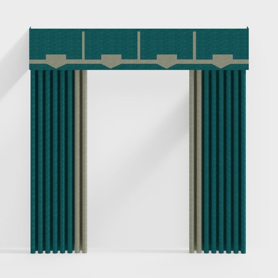 Elegant Low-Polygon Door 3D model