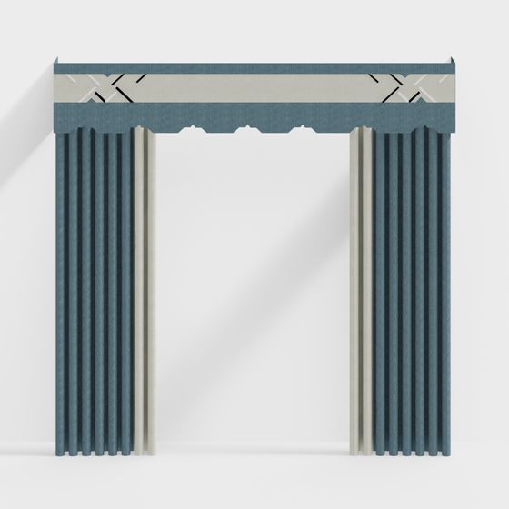 Elegant Art Deco Door Frame 3D model