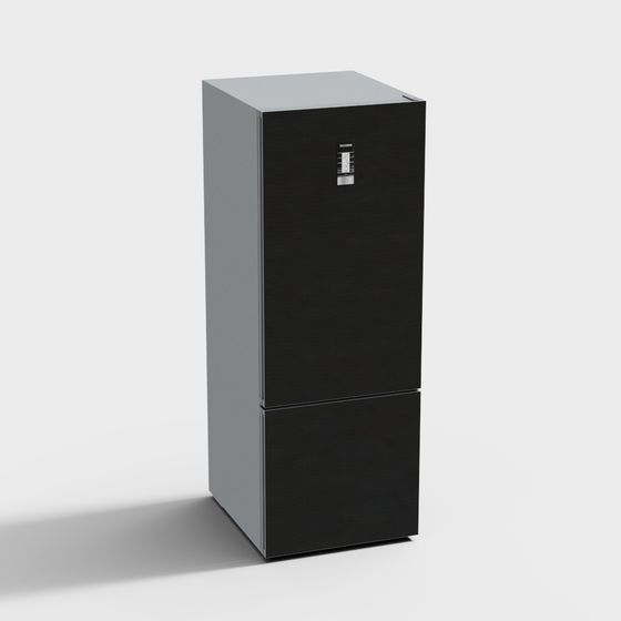 Stylish Low-Poly Refrigerator 3D model