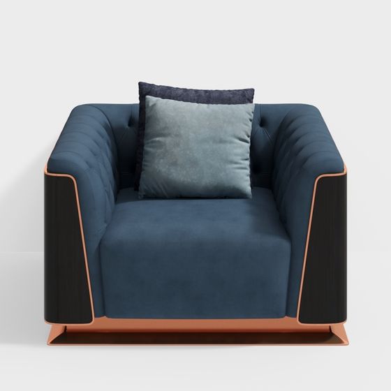 Stylish Retro-Modern Sofa 3D Model for Interiors