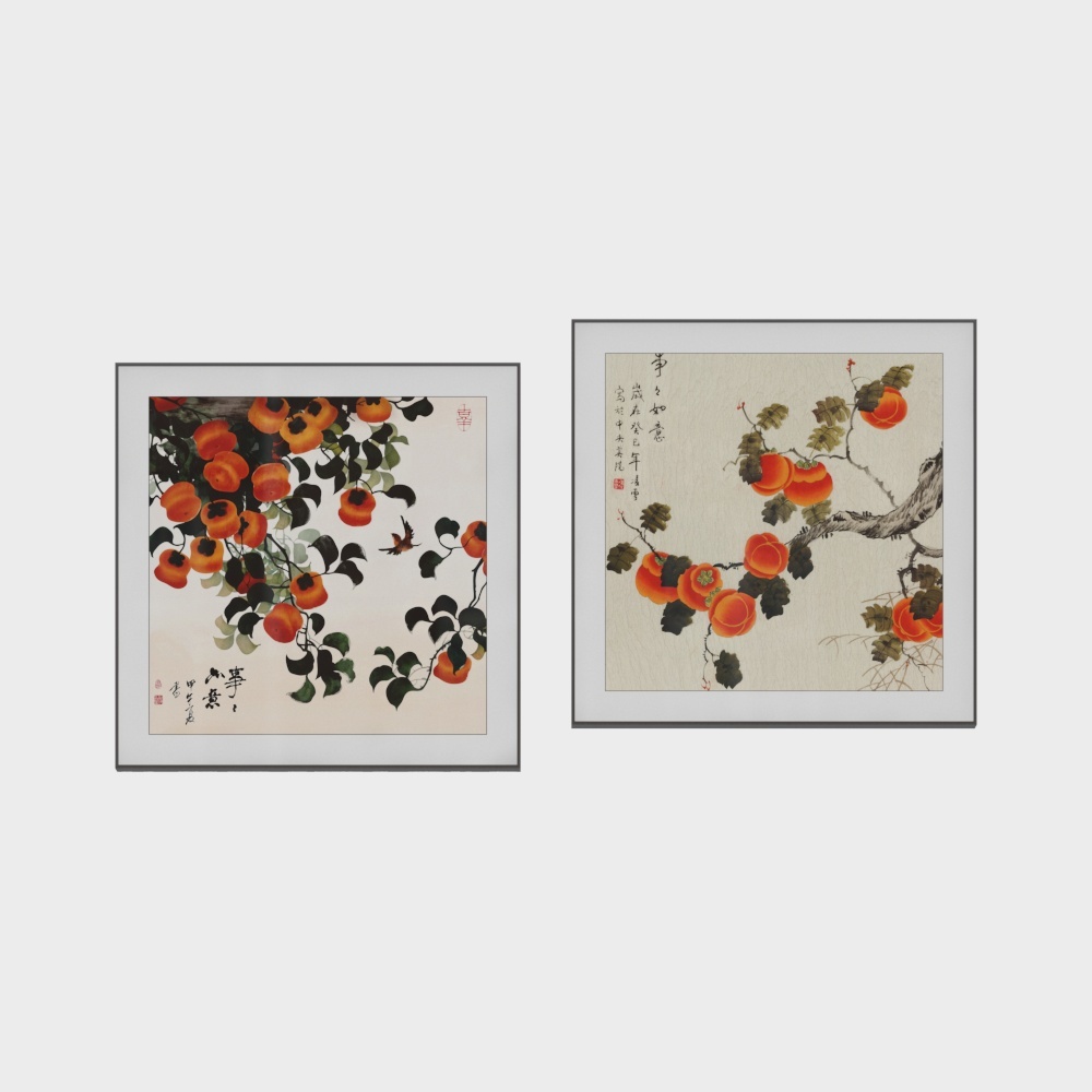 Persimmon Harvest 3D model - A Fusion of Tradition and Technology