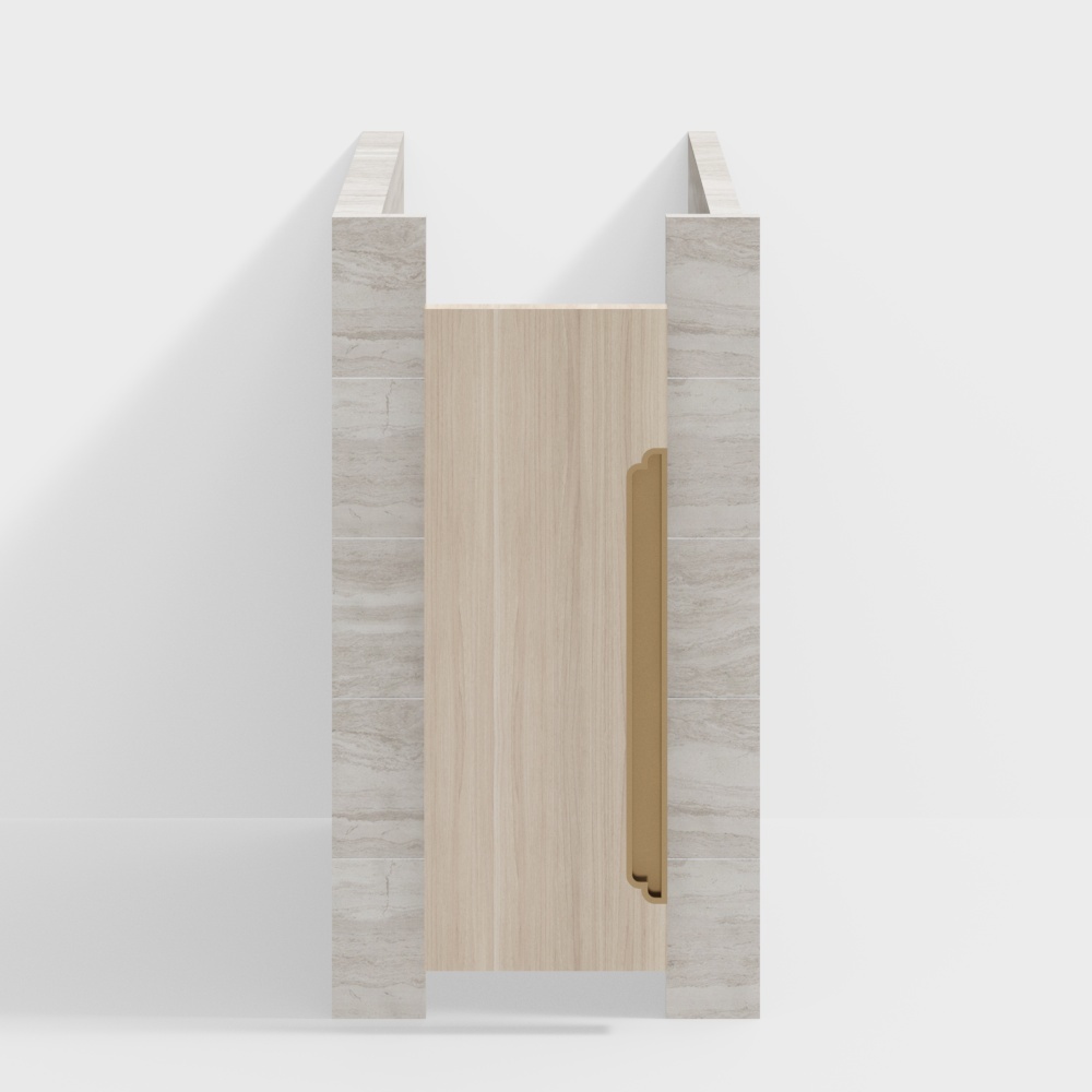 Modern public restroom squat toilet partition door combination 3