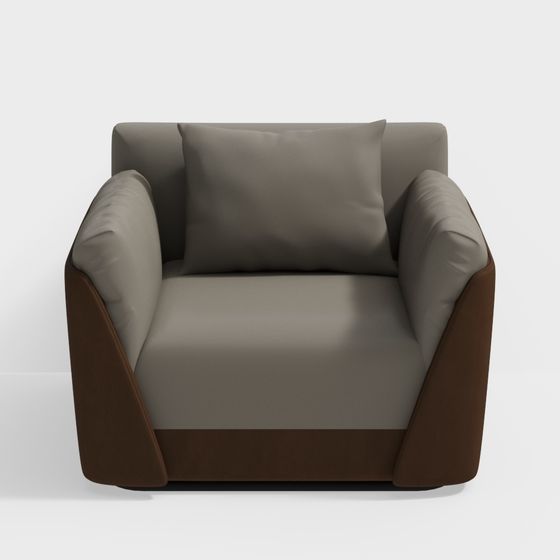 Stylish Low Polygon Sofa 3D model for Creative Spaces