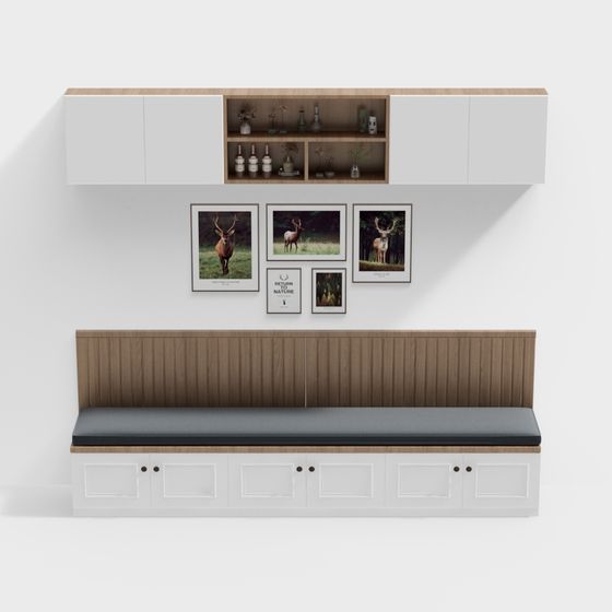 Nature's Bench 3D model for Contemporary Spaces