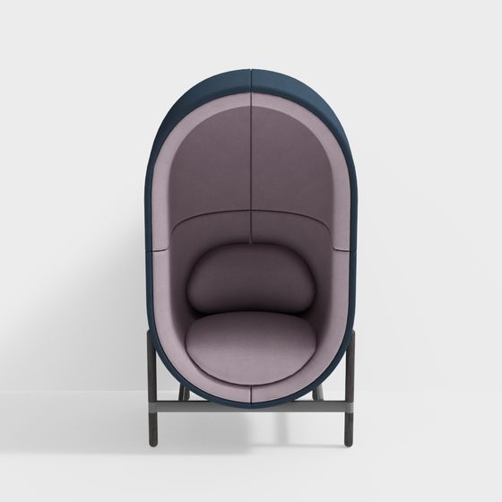 Elegant Curved 3D Chair Model for Modern Interiors