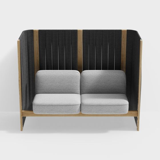 Stylish Low-Polygon Sofa Chair 3D model