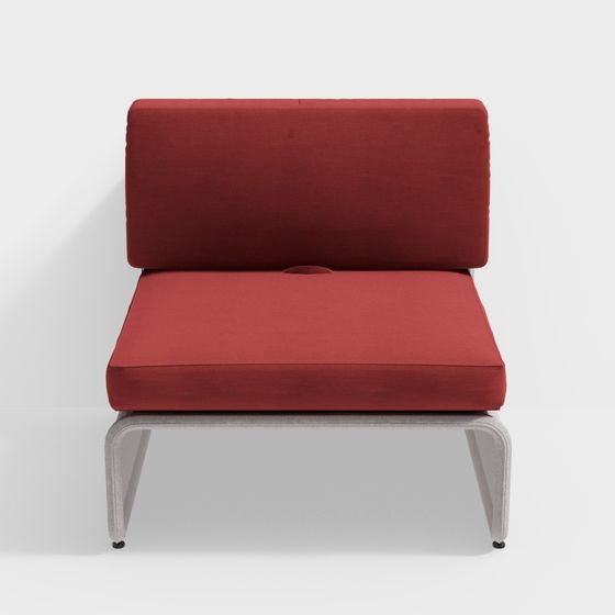 Stylish Low-Polygon Armchair 3D model